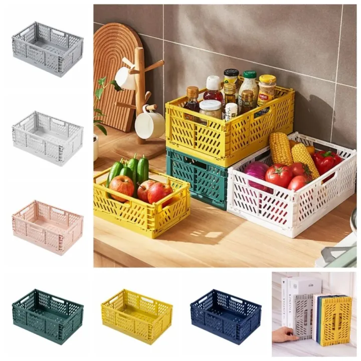 Practical%20Collapsible%20Foldable%20Storage%20Crate%20Stackable%20Drawer%20Organizer%20Case%20Plastic%20S/M/L%20Storage%20Baskets%20Kitchen%20-%20Image%207