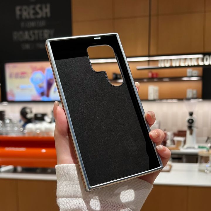 HODON%20Luxury%20Leather%20Electroplating%20Kickstand%20Case%20for%20Samsung%20Galaxy%20S25%20S24%20S23%20S22%20S21%20Ultra%20S23%20FE%20S24%20Plus%20Cases%20Fold%20Bracket%20Holder%20Hard%20Protection%20Cover%20-%20Image%209
