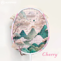 ALPSPORT New Cherry 100% Full Carbon Fiber Original Design Goddess Model for Girl Badminton Racket T800 Strings Grips Installed Pink Reket ALP TX Raket Rsl Yonex Liling Victor. 