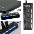4 USB Ports 2.0 Socket Multi HUB Power Charger Splitter Adapter For PC Laptop.