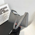 DishyKooker Retro Plaid Baguette Underarm Bag Pu Leather Zipper Shoulder Bag For Women Valentines Gifts. 