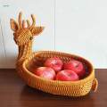Animal Shape Woven Food Serving Basket PP Material for Kitchen Decoration.