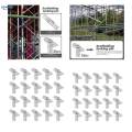 20 Pieces Fixing Shelf Scaffolding Parts Steel Small Scaffolding 12mmx45mm.