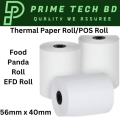 12-PCS 56mm x 40mm (2 Inch) Thermal Paper Rolls - Ideal for POS Printers, Customer Receipts, Food Panda, EFD machine, Credit Card Terminal. 