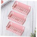 Bathroom Storage Shelf plastic toilet bathroom wall hanging storage rack basket no trace stickers. 