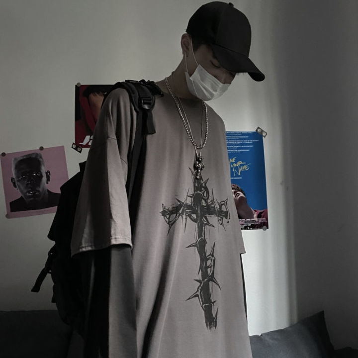 Gothic%20Goth%20Style%20Tshirt%202021%20Mall%20Goth%20Tops%20Punk%20Long%20Sleeve%20Oversized%20T-shirt%20Fake%20Two-piece%20Street%20Fashion%20Korean%20Style%20-%20Image%204