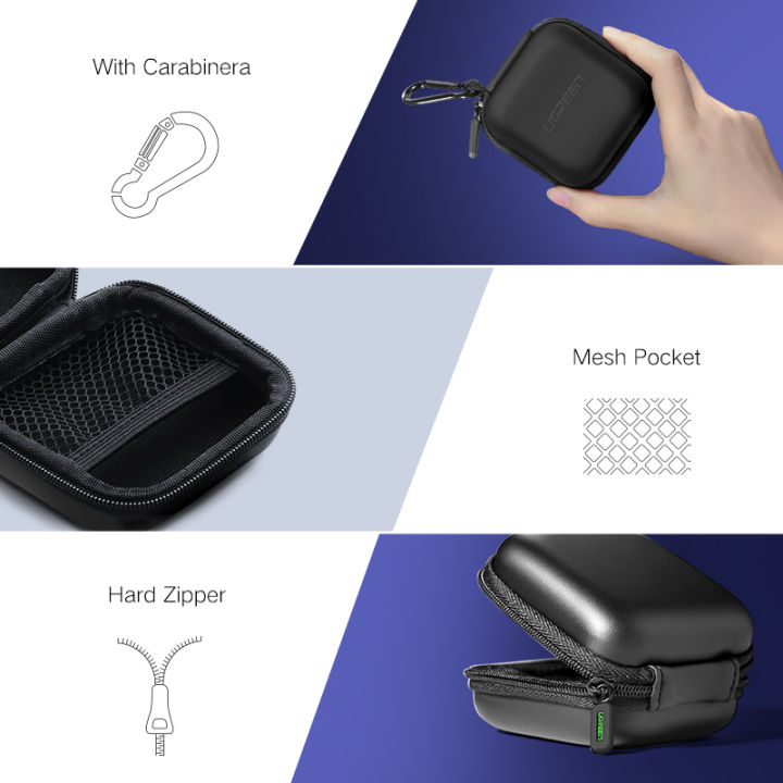 (New)%20earphone%20case%20small%20headphone%20hard%20case%20carrying%20bag%20pouch%20with%20Mesk%20pocket%20and%20double%20zipper%20for%20AirPods,%20in-ear%20earbuds%20-%20Image%205