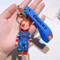 Creative Horror Movie Keychain Cartoon Chucky Doll Pendant Key Chains Bag Car Keyring Llaveros Punk Jewelry Gifts. 