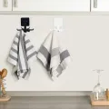 Adhesive Sticker Kitchen Rotary Hook Plastic Rotatable Wall Mounted Hanger Hook Mount Holder-2 Pcs. 