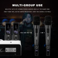 BOMGE WTU04 wireless microphone system, low noise and delay, wireless guitar system effective range is about 30 meters.. 