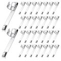 Metal Pencil Clips Slide on Pencil Pocket Clips Snap in, Pencil Holder Clip Metal Hangable Portable Pencil Clips, 60 Pcs.