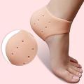 Heel Anti Crack Vented Moisturizing Silicone Heel Socks for Swelling, Pain Relief, Foot Care Ankle Support Pad-2 Pcs. 