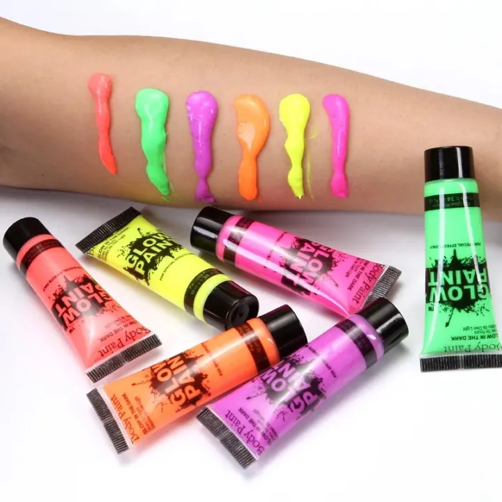 6/24pcs%20Body%20Art%20Paint%20Neon%20Fluorescent%20Party%20Festival%20Halloween%20Cosplay%20Makeup%20Party%20Tools%20Kids%20Face%20Paint%20UV%20Glow%20Painting%20-%20Image%202