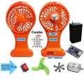 Mini Hand Table Charger Fan Stand Plastic body with-4V to 12V DC Motor.