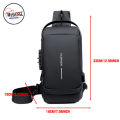 LazzoS -Men's Anti-theft Crossbody Multi-functional Sling Bag - AA121 Fashion Travel Crossbody Bag Messenger Bag USB Fashion BagPack For Bikers. 