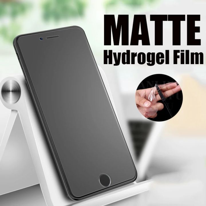 Full Cover Matte Frosted Hydrogel Film for iPhone 14 15 13 X XR 8 Plus TPU Screen Protector iPhone 13 12 Pro XS Max 11 Pro Mini