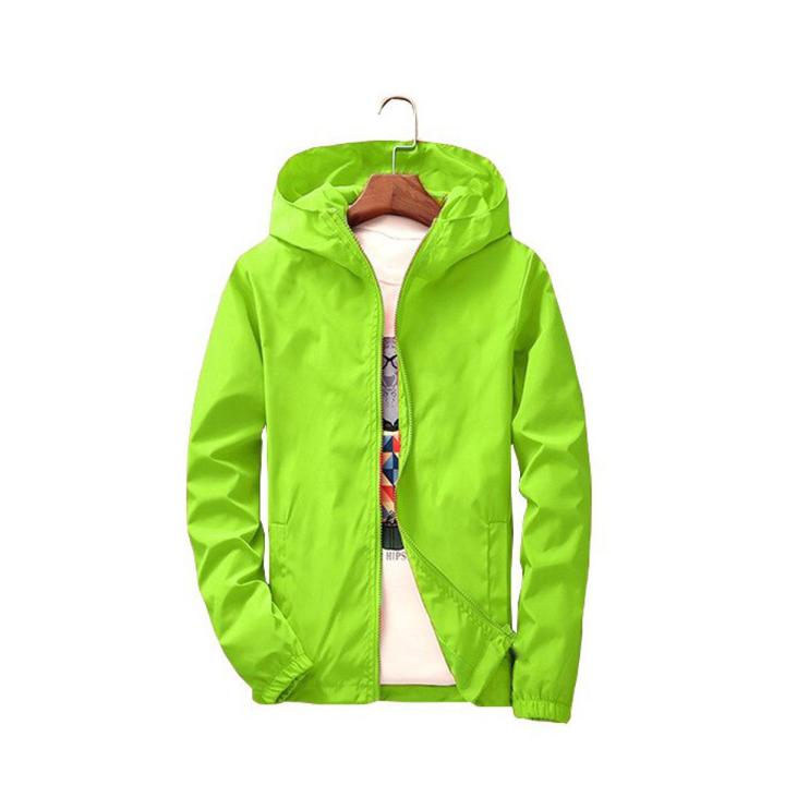 Jacket Men's Windbreaker 10 Color Spring Summer Fashion Zipper Thin Jacket Men Casual Hooded Jacket Male 6XL 7XL