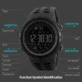 SKMEI 1250 Men Outdoor Waterproof Sports Digital Watch Multi-Function Watch.