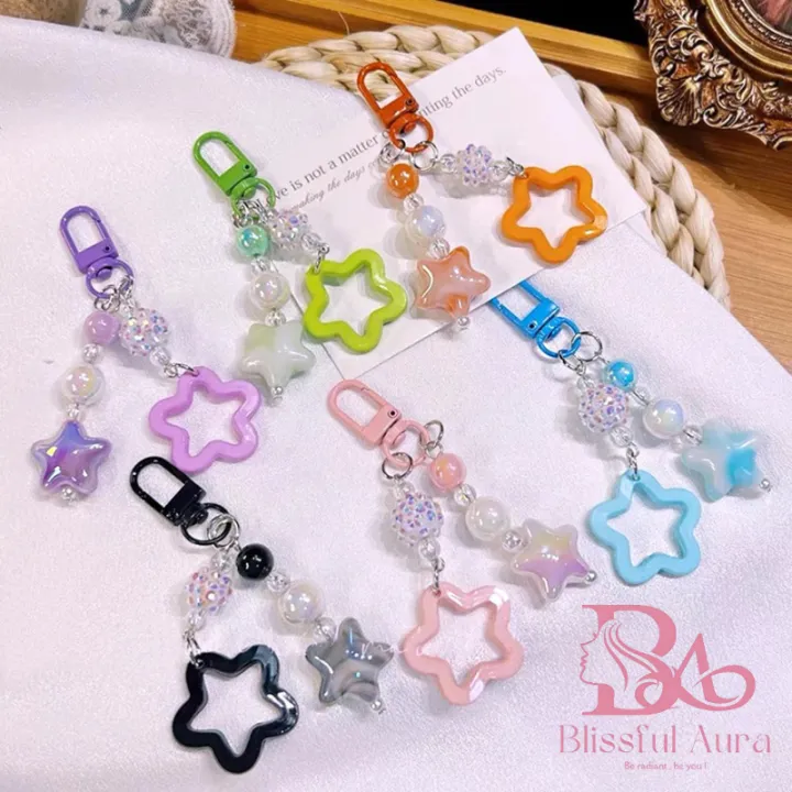 Lovely%20Colorful%20Hollow%20Star%20Keychain%20Fashion%20Cloud%20Beaded%20Pendant%20Keyring%20-%20Image%204