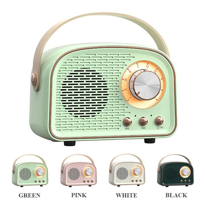Mini Retro Bluetooth Portable Speaker With Radio , Outdoor Wireless Stereo, MP3 Player Android Support TF Card USB