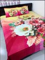 New Single Flower Double Size Panel Bed Sheet With Two Matching Design Pillow Covers For Big Bed Size 7.5×8.5 Feet.