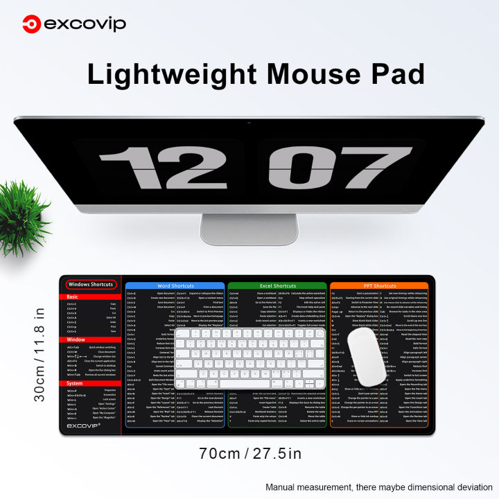 Mouse%20Pad%20Word%20Cushion%20Large%20Extension%20EXCO%20Office%20Shortcut%20Mouse%20Excel%20Powerpoint%20Piece%20Game%20Table%20Keyboard%20Stitched%20edges%20-%20Image%205