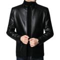 Men Leather Suit Jacket Slim Blazer Pu Coat Fashion Leather Jacket Streetwear Casual Blazer Jackets Male Outerwear Zipper Coat. 