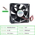 ACP8025 8cm 80mm fan 80x80x25mm DC5V 12V 24V 2pin Cooling fan suitable for chassis power inverter. 