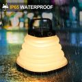 IP65 Portable Lantern Collapsible Camping Light Solar Tent Lighting Outdoor USB Rechargeable Light Waterproof LED Fishing Lamp. 