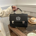 Japanese new JK uniform bag one shoulder hand double shoulder black hand-held Cambridge bag college style postman simple bag. 