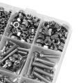 NXFDSIOZ 2 set Screw and Nut Kit,Machine Screw and Nut Kit, M3 M4 M5 Stainless Steel Button Head Hex Socket Head Cap Bolts Screws.
