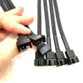 PWM Fan Splitter 4pin Adapter Cable 1 to 1 2 3 4 Computer CPU Fan Splitter PC Fan Extension Power Cable. 