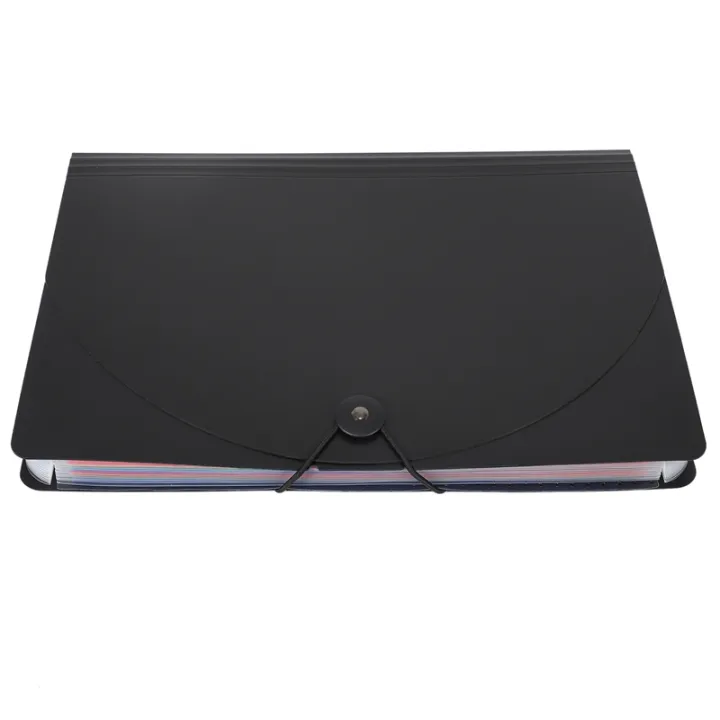 2X%20Expanding%20File%20Folder%20A4%20Letter%20Size%20Portable%20Document%20Holder%20with%2012%20Pockets%20Black%20Filing%20Folders%20Desk%20Storage%20-%20Image%204