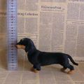 Home Decoration Kids Realistic Child Gift Handcrafted Pet Dachshund Simulation Toy Animals Stuffed Toy Dog Model.