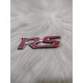 1 Pcs 3D Metal RS Logo car emblem Rear Trunk Sticker Sport version modification Car Styling. 