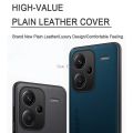 Luxury Leather Mobile Casing For Xiaomi Redmi Note 13 Pro Plus Note13Pro+ 5G 2023 Plain Skin Anti Fingerprint Phone Case Shockproof Soft Bumper Case Frame Shell Back Cover. 