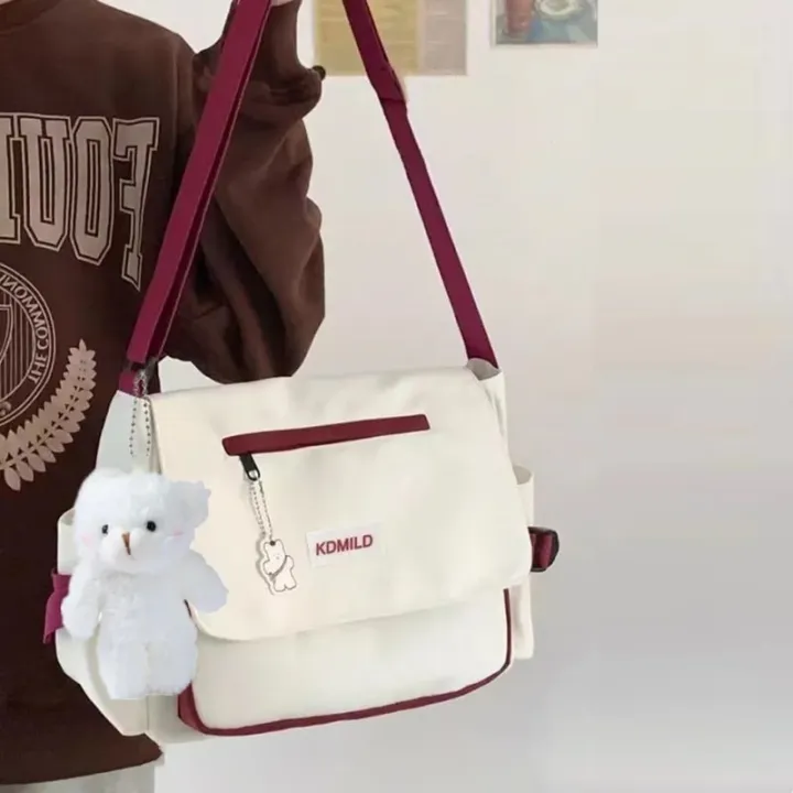 2023%20Women's%20Bag%20Korean%20Style%20Female%20Messenger%20Bags%20College%20Large%20Capacity%20Versatile%20Shoulder%20Bag%20Student%20School%20Bags%20Bolsos%20Sac%20-%20Image%202