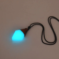 Arrow Glow at Night Necklace for male female unisex Wood Resin Jewelry glowing at night light Gift.