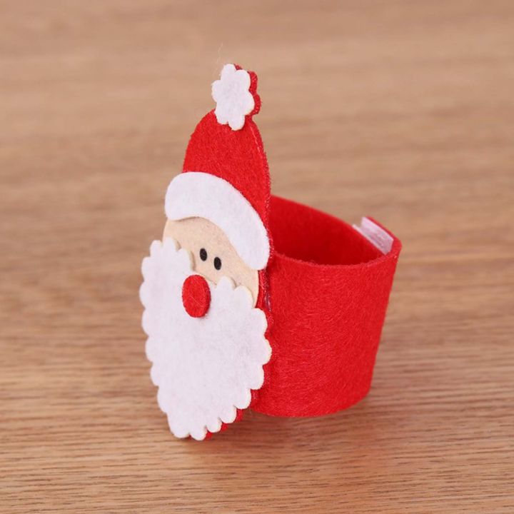 Napkin%20Holder%20Buckle%20Eye-catching%20Xmas%20Soft%20Santa%20Clause%20Shape%20Serviette%20Ring%20-%20Image%205