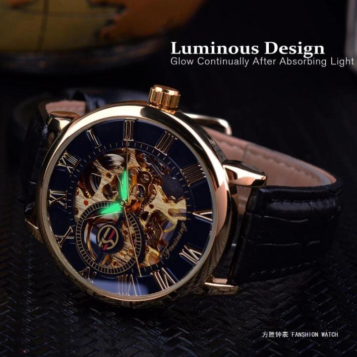 FORSINING%20Fucini%20Fashion%20Retro%20Manual%20Mechanical%20Watch%20Men's%20Hollow%20Luminous%20Waterproof%20Leather%20Belt%20Mechanical%20Watch%20-%20Image%202