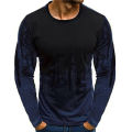 Painting Men's long sleeved T-shirt Spring and Autumn Color 3D Print O-Neck Pullover Casual Fashion Street Oversized T-shirt.
