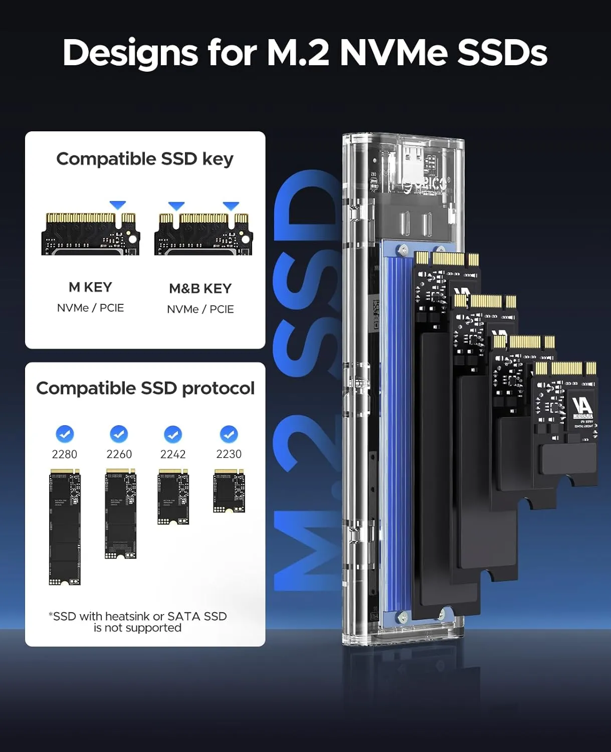 Ssd Shell Orico TCM2-C3 NVMe M.2 SSD Enclosure