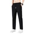 New Men'S Korean Fashion Casual Summer Thin Quick Drying Ice Silk Straight Pants Loose Sports 9-Point Trousers Boy. 