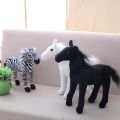 30cm Simulation Horse Plush Toys Cute Stuffed Animal Zebra Doll Soft Realistic Horse Toy Kids Birthday Gift. 