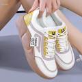 Thick Soled Women Casual Sneakers Anti Slip Fashion Waterproof Breathable Sports Shoes for Running Autumn Hiker Spring Skirt Female , Yellow 35. 