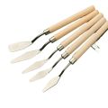 Keepsmiling Wooden Palette knifee Set For Painting Art Work Pack of 5. 