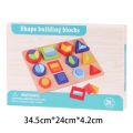Early Childhood Education Cognitive Combination Shape Classification Wooden Three Dimensional Puzzle Board Baby and Preschool Enlightenment Toys. 