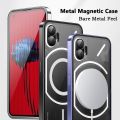 Shockproof Case for Nothing Phone 1 magsafe Magnetic Metal Frame Phone Cover for Nothing Phone one 1 Wireless charging Cases.