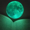 Aesthetic 3D Luminous Glow In The Dark Moon Wall Sticker Removable Decoration Fluorescent Sticker Home Kids Room Decals. 