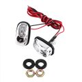 2 Pcs Windshield Washer Wiper, Car Jet Water Spray Nozzle Spout with LED Light Eye Lamp 12V. 